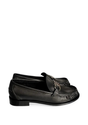 Ferragamo Gancini plaque loafers - Black