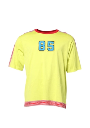Dolce & Gabbana logo-tape embroidered T-shirt - Yellow