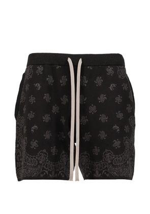 JUN/NAKAYAMA paisley-pattern drawstring shorts - Black