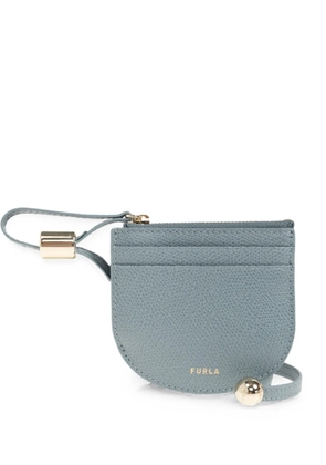 Furla Laura pebbled leather cardholder - Blue