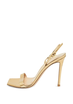 Gianvito Rossi ribbon-detail slingback heeled sandals - Gold