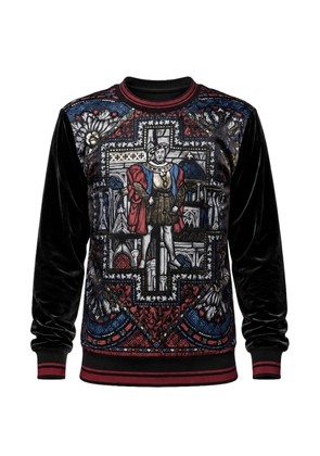 Dolce & Gabbana velvet-texture sweater - Black