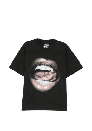 Melt graphic-print T-shirt - Black