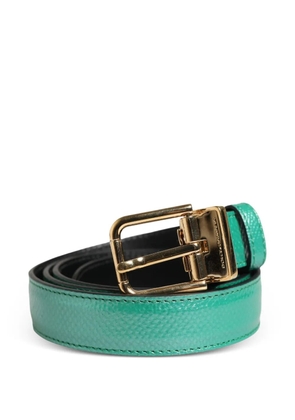 Dolce & Gabbana textured-leather belt - Green