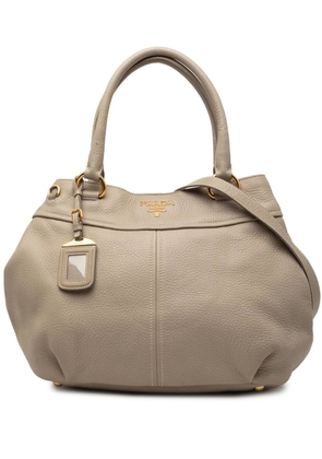Prada Pre-Owned 2010-2026 Vitello Daino Open Convertible Tote satchel - Brown