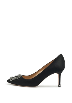 Manolo Blahnik Hangisi crystal-buckle pumps - Black
