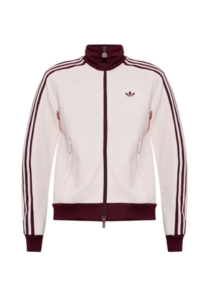 adidas logo-embroidered side-stripe jacket - Pink