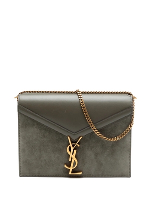 Saint Laurent Pre-Owned 2019 Suede and Calfskin Monogram Cassandra Clasp Bag shoulder bag - Brown