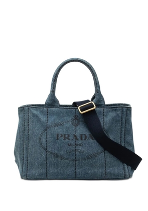 Prada Pre-Owned 2013-2026 Small Denim Canapa Logo satchel - Blue