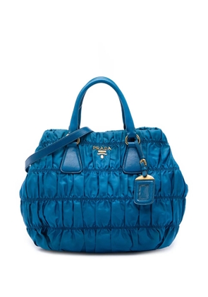 Prada Pre-Owned 2010-2026 Tessuto Gaufre satchel - Blue