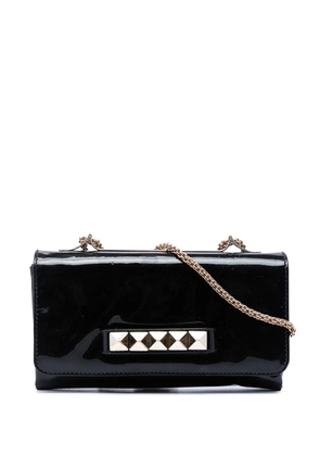 Valentino Garavani Pre-Owned 2000-2017 Patent Vava Voom Chain Clutch crossbody bag - Black