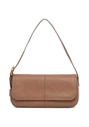 TWINSET buckle-detail pebbled shoulder bag - Brown