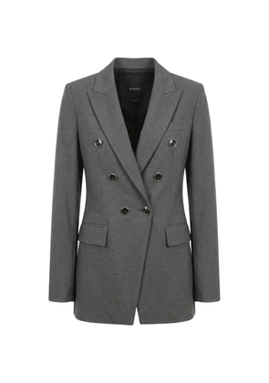 PINKO Hibiscus double-breasted peak-lapel blazer - Grey