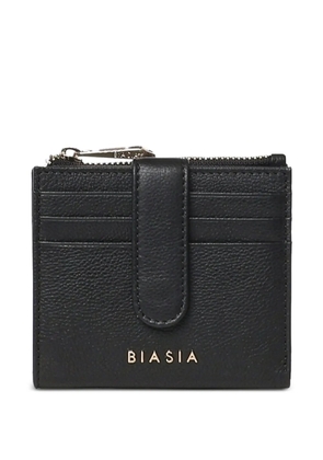 BIASIA logo-plaque zip-fastening wallet - Black