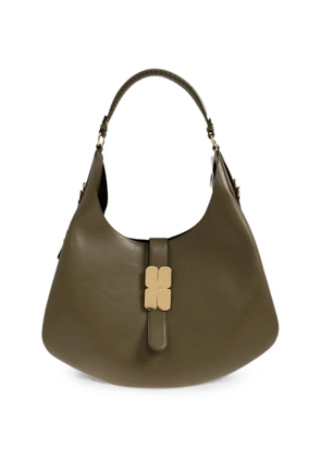 GANNI Butterfly-plaque shoulder bag - Green