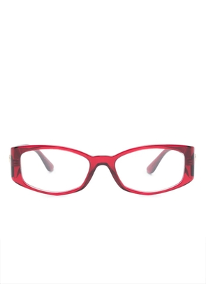 Versace Eyewear Medusa-plaque rectangle-frame glasses - Red