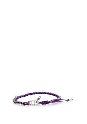Christian Dior Pre-Owned 2000-2025 Palladium Plated Crystal Technical Rope Adjustable Bracelet costume bracelet - Silver
