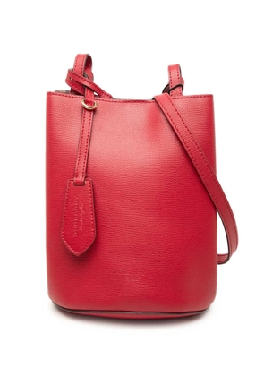 Burberry Pre-Owned 2000-2017 Grained Calfskin Lorne bucket bag - Red