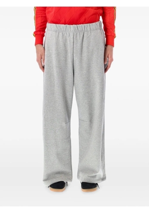 adidas logo-embroidered wide-leg track pants - Grey