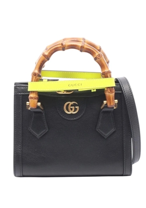 Gucci Pre-Owned 1991-2021 Mini Calfskin Bamboo Diana satchel - Black
