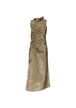 Ulla Johnson ruched metallic-effect maxi dress - Gold