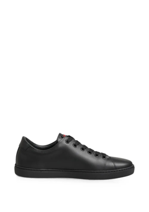 Dolce & Gabbana crystal-heart leather sneakers - Black