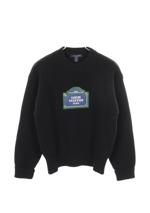 Louis Vuitton Pre-Owned 2010s logo-patch sweater - Black