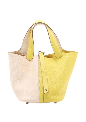 Hermès Pre-Owned 2020 Bicolor Clemence Picotin Lock 18 handbag - White