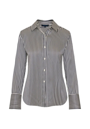 PATRICK ASSARAF striped long-sleeve shirt - Black