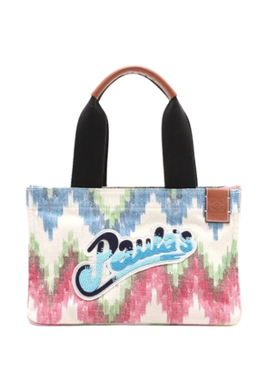 Loewe Pre-Owned 2010-2026 Paula's Ibiza Canvas Beach Cabas tote bag - White