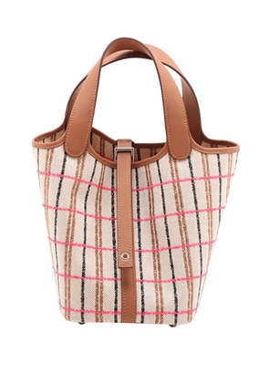 Hermès Pre-Owned 2024-2025 Couverture Toile H and Swift Picotin Lock 18 handbag - Neutrals