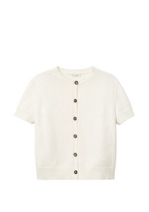 Lafayette 148 short-sleeve crew-neck cardigan - Neutrals
