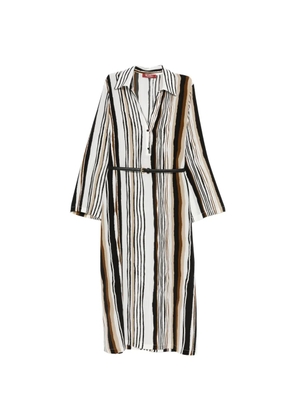 Max Mara striped belted dress - Neutrals