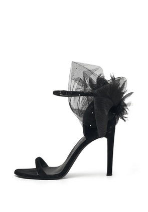 Giuseppe Zanotti Vintage tulle-embellished sandals - Black
