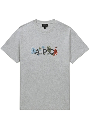A.P.C. logo-print T-shirt - Grey