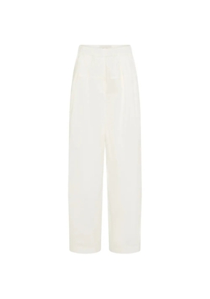 St. Agni pleated wide-leg trousers - White