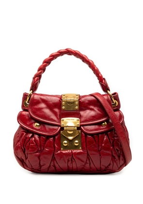 Miu Miu Pre-Owned 2000-2010 Matelasse Nappa Coffer satchel - Red