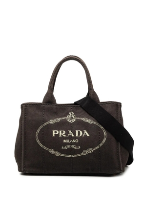 Prada Pre-Owned 2013-2026 Small Canvas Canapa Logo satchel - Black