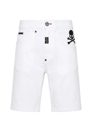 Philipp Plein denim Formentera shorts basics - White