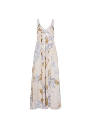 Seventy floral-print V-neck maxi dress - Neutrals