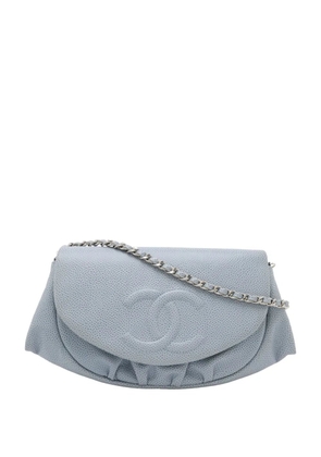 CHANEL Pre-Owned 2013-2014 CC Caviar Half Moon Wallet on Chain crossbody bag - Blue
