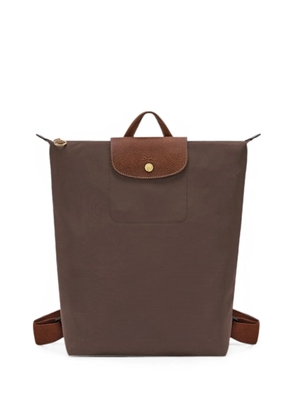 Longchamp medium Le Pliage leather-trim backpack - Brown