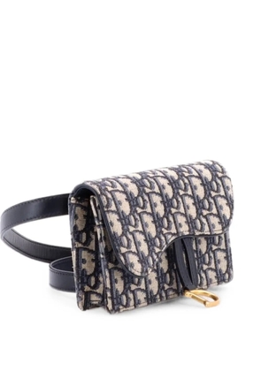 Christian Dior Pre-Owned Saddle Rectangular Oblique Canvas belt bag - Blue