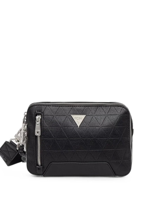 GUESS USA medium Torino triangle-logo messenger bag - Black