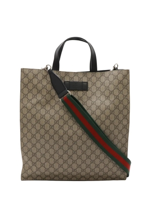 Gucci Pre-Owned 2000-2015 GG Supreme Web Vertical satchel - Neutrals