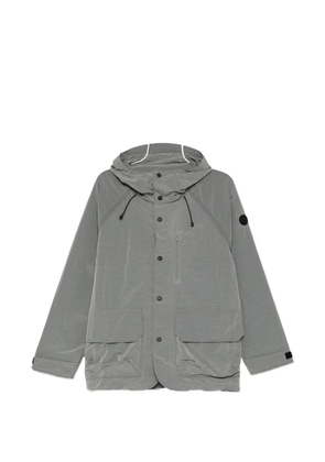 SPORT b. by agnès b. hooded grid-pattern jacket - Grey