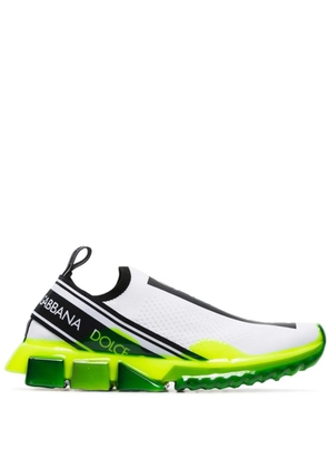 Dolce & Gabbana white knitted slip-on low-top sneakers