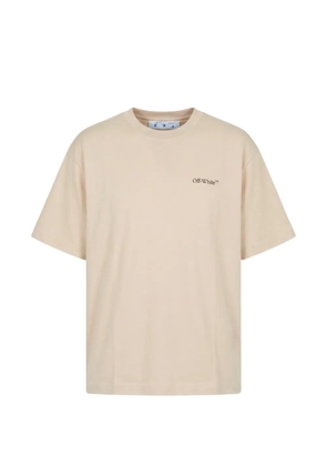 Off-White logo-print cotton T-shirt - Neutrals