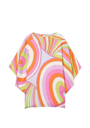 PUCCI Iride-print silk kaftan - Orange