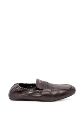 Prada leather elasticated-heel loafers - Brown
